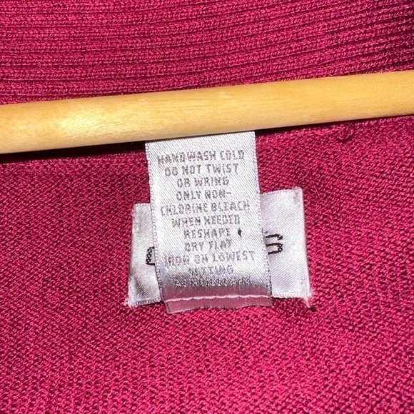 Chico's Dolman Sleeve Open Front Cardigan Womens 3 (XL) Natural Soft Cozy Wine - Picture 9 of 9